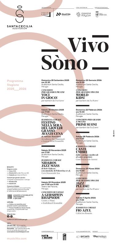Affiche de Stagione Vivosòno 2025-2026 à Pérouse